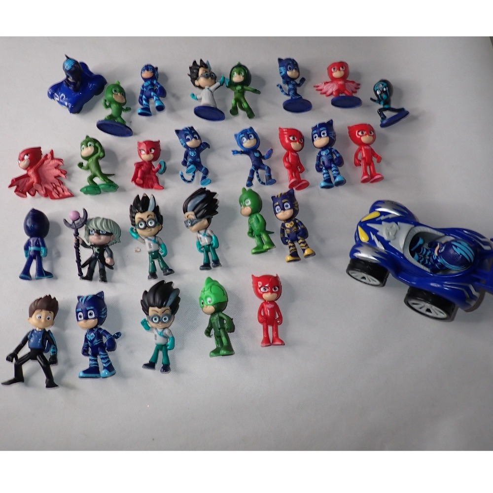 PJ Masks Kids Toy Figure Lot with Cat-Car Vehicle 25pc Set Action Cake Toppers